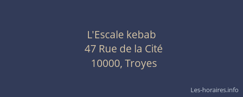 L'Escale kebab