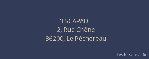 L'ESCAPADE