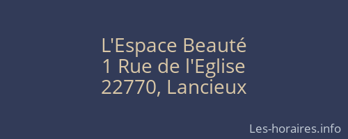 L'Espace Beauté