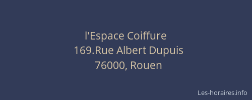 l'Espace Coiffure