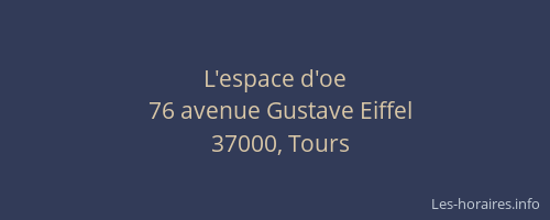 L'espace d'oe