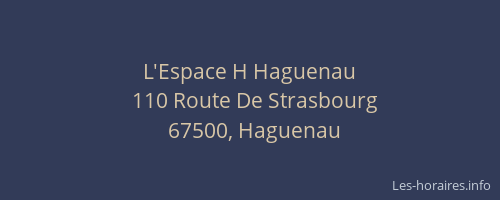 L'Espace H Haguenau