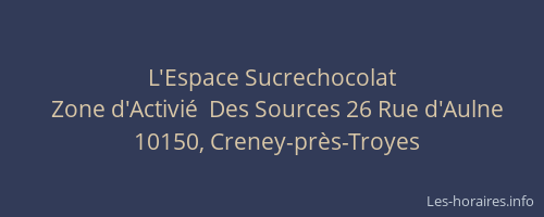 L'Espace Sucrechocolat