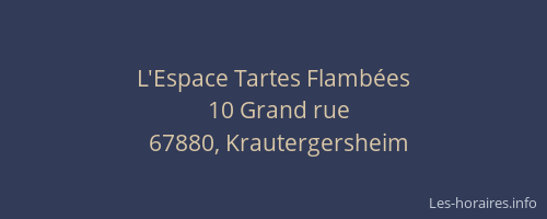 L'Espace Tartes Flambées