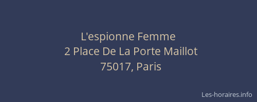 L'espionne Femme
