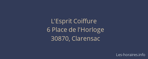 L'Esprit Coiffure