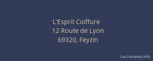L'Esprit Coiffure