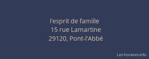 l'esprit de famille
