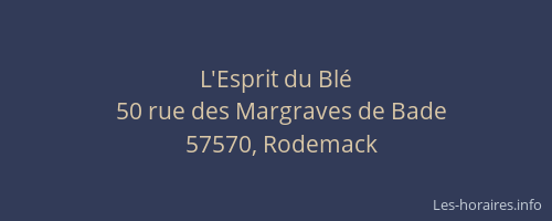 L'Esprit du Bl&eacute;