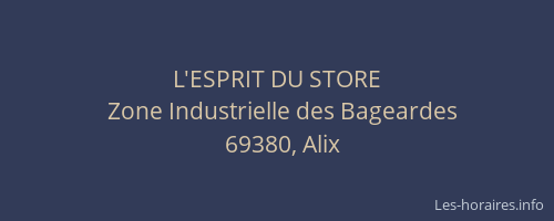 L'ESPRIT DU STORE