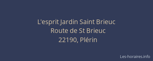 L'esprit Jardin Saint Brieuc