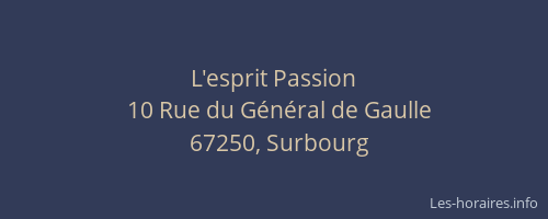 L'esprit Passion