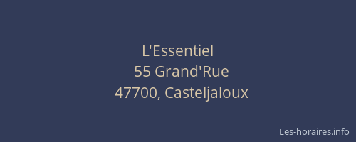 L'Essentiel