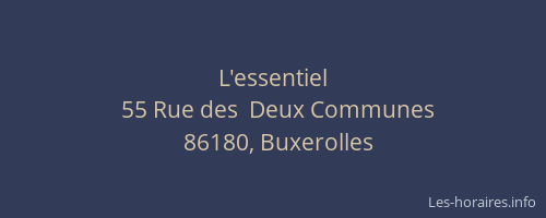 L'essentiel
