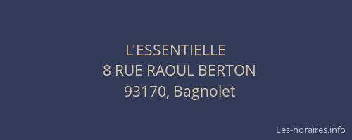 L'ESSENTIELLE