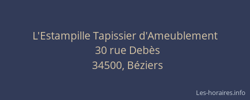 L'Estampille Tapissier d'Ameublement