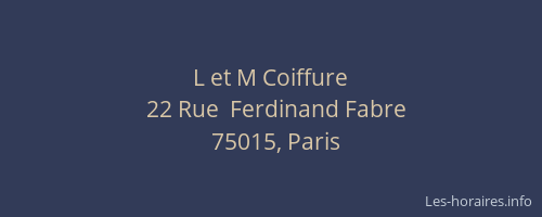 L et M Coiffure