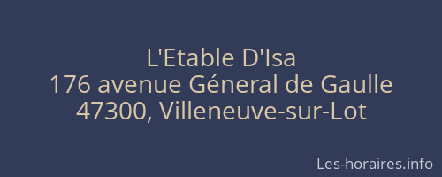 L'Etable D'Isa
