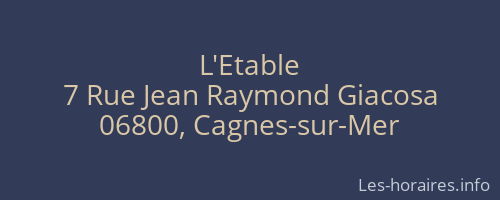 L'Etable