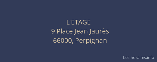 L'ETAGE