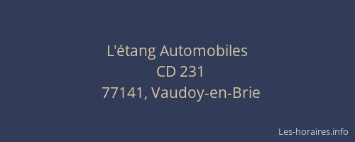 L'étang Automobiles