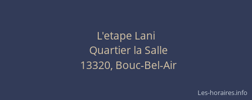L'etape Lani