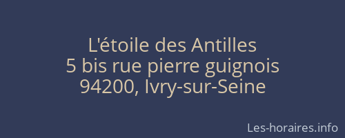 L'étoile des Antilles