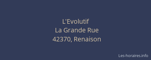 L'Evolutif