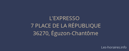L'EXPRESSO