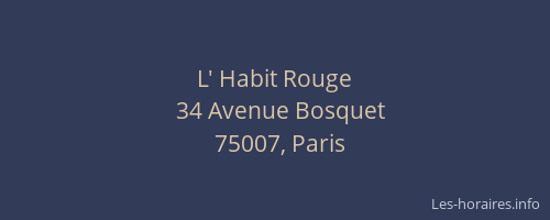 L' Habit Rouge