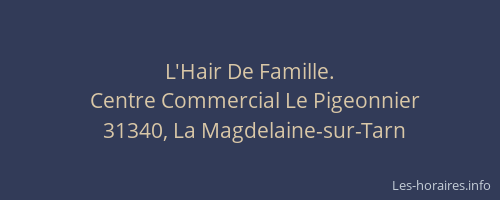 L'Hair De Famille.