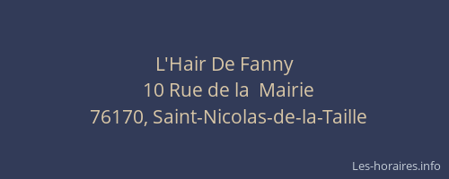 L'Hair De Fanny