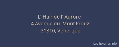 L' Hair de l' Aurore