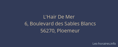 L'Hair De Mer