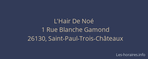 L'Hair De No&eacute;