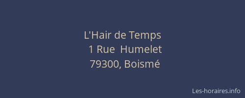 L'Hair de Temps