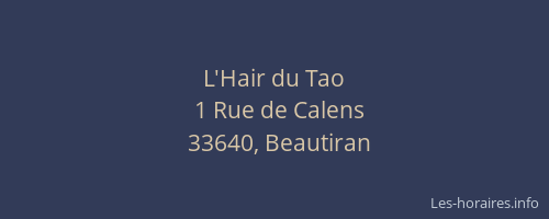 L'Hair du Tao