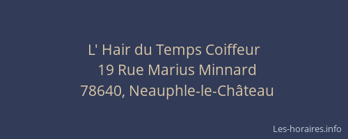 L' Hair du Temps Coiffeur