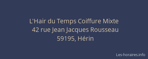 L'Hair du Temps Coiffure Mixte