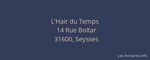 L'Hair du Temps