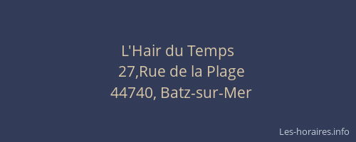 L'Hair du Temps