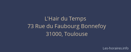 L'Hair du Temps