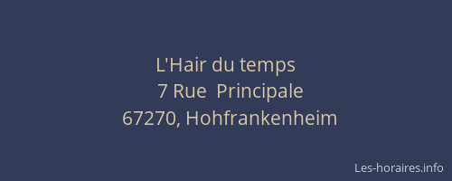 L'Hair du temps