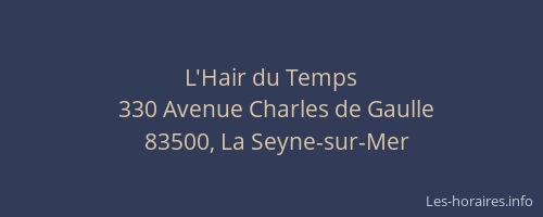 L'Hair du Temps