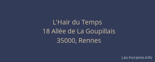 L'Hair du Temps