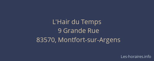 L'Hair du Temps