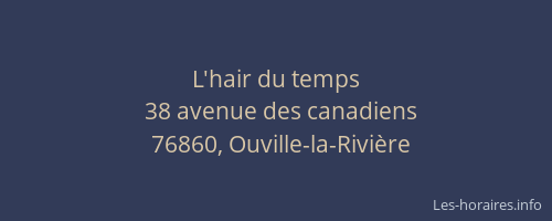 L'hair du temps