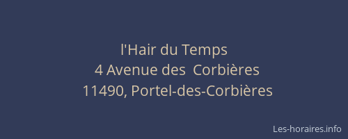 l'Hair du Temps