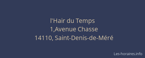 l'Hair du Temps