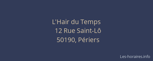 L'Hair du Temps